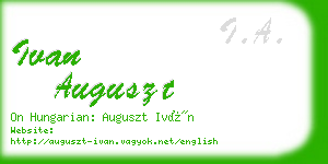 ivan auguszt business card